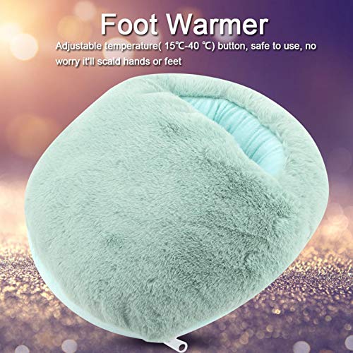 Raguso Calentador de pies Recargable USB Cojín Calentador eléctrico Calentador de pies de Invierno para Invierno Oficina Calefacción Zapatillas Zapatos Calefacción Plantilla Calentador(Azul Claro)