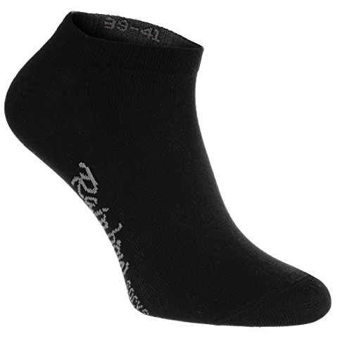 Rainbow Socks - Hombre Mujer Calcetines Cortos Colores de Algodón - 12 Pares - Negro - Talla 36-38