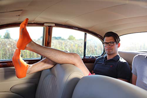 Rainbow Socks - Hombre Mujer Calcetines Cortos Colores de Algodón - 6 Pares - Naranja Rojo Amarillo Verde Mar Verde Fucsia - Talla 36-38