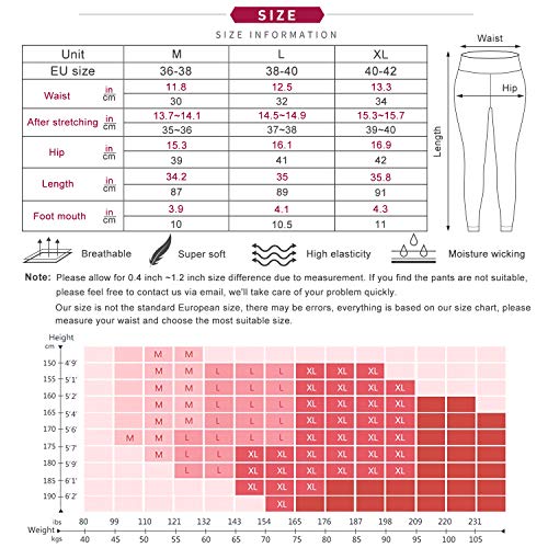 RaMokey Leggings Mujer Mallas de Deporte de Mujer Cintura Alta con Bolsillos Pantalon Deportivo para Running Training Estiramiento Yoga y Pilates