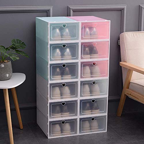 Ranura de calzado ajustable Organizador de zapatos Paquete de zapatos de almacenamiento apilable Barco de armario Estante de plástico Caja de zapatos Clear Closet Organizador de zapatos para mujer Zap