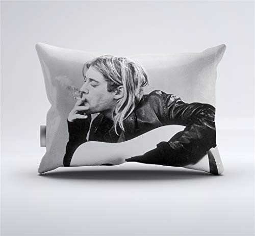 REALIN Fundas Nórdicas Cobain Juego De Ropa De Cama Nirvana, Cantante Y Guitarrista Colcha 2/3/4PCS Fundas De Edredón Nórdico/Almohada/Sábanas,para Cama 90/135/150/180 (Cama 80/90(140×210cm)-3PCS,B)