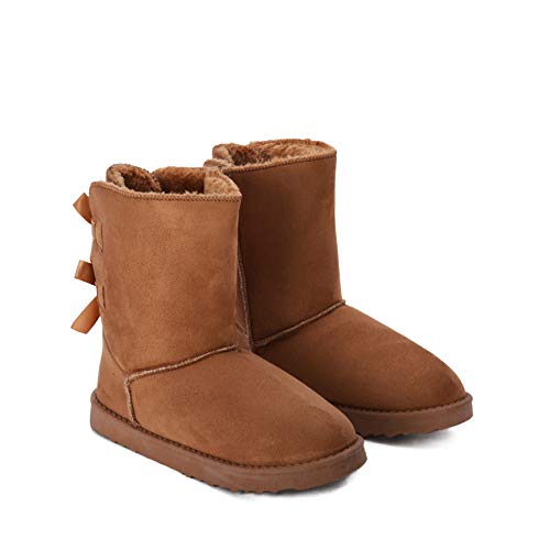 Rebajas Botas Estilo Australiano con Forro de Pelo y Cierre Elástico. (40)