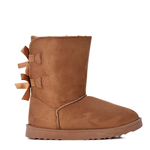 Rebajas Botas Estilo Australiano con Forro de Pelo y Cierre Elástico. (40)