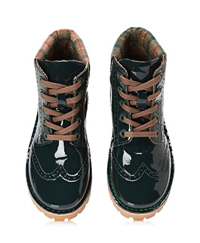 RED WAGON Botines de Charol para Niños, Verde (Green), 28 EU