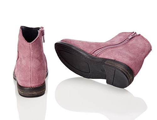 RED WAGON Botines de Serraje con Cremallera para Niña, Rojo (Prune), 40 1/2 EU