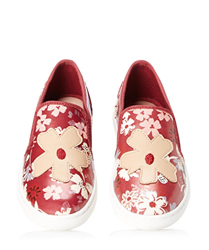 RED WAGON Zapatillas sin Cordones con Estampado de Flores para Niña, Multicolor (Red Floral), 25.5 EU