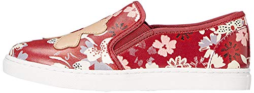 RED WAGON Zapatillas sin Cordones con Estampado de Flores para Niña, Multicolor (Red Floral), 25.5 EU