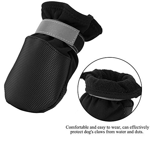 Redxiao 【??????? ?? ????? ??????】 Botas para Perros, 4 Piezas Antideslizantes, Impermeable, Suave, cálido, Duradero, con diseño Ajustable y cómodo para la Lluvia de Perros(3#)