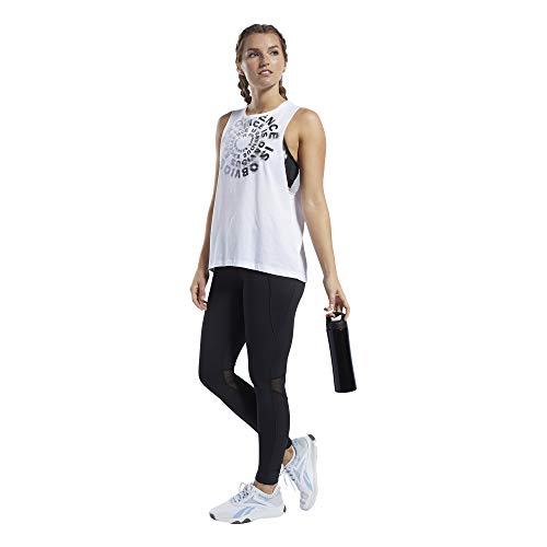 Reebok CF Excellence Is Obvious Muscle Tank Camiseta sin Mangas, Mujer, Blanco (White), S