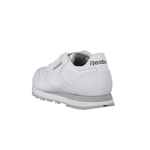 Reebok Classic Leather - Zapatillas de cuero para hombre, color blanco (int-white / lt. grey), talla 41