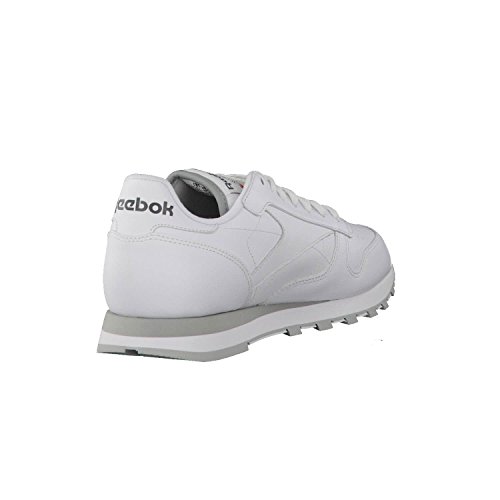 Reebok Classic Leather - Zapatillas de cuero para hombre, color blanco (int-white / lt. grey), talla 41