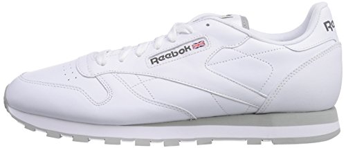 Reebok Classic Lthr 2214, Zapatillas de Trail Running Hombre, Blanco (Intense White/Light Grey), 43 EU