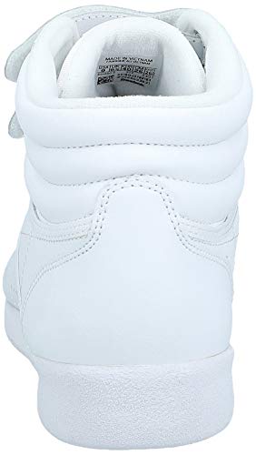Reebok Freestyle Hi - Zapatillas de cuero para mujer, Blanco (Int-White/Silver), 40 EU