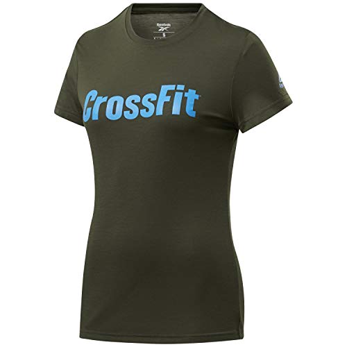 Reebok RC Crossfit Read tee Camiseta, Mujer, popgrn, S