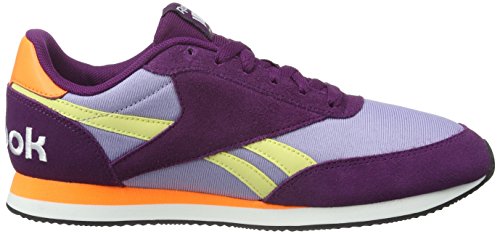 Reebok Royal CL Jog 2RS, Zapatillas de Running para Mujer, Morado/Naranja/Amarillo/Negro (Celestial Orch/Violet/Ele Pea/Yel Fil/Bl), 38 EU