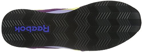 Reebok Royal CL Jog 2RS, Zapatillas de Running para Mujer, Morado/Naranja/Amarillo/Negro (Celestial Orch/Violet/Ele Pea/Yel Fil/Bl), 38 EU
