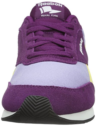 Reebok Royal CL Jog 2RS, Zapatillas de Running para Mujer, Morado/Naranja/Amarillo/Negro (Celestial Orch/Violet/Ele Pea/Yel Fil/Bl), 38 EU