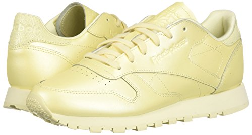 Reebok Zapatillas de satén CL LTHR para mujer, amarillo (Amarillo (mid-washed yellow)), 40 EU