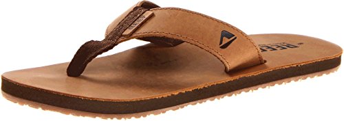Reef - Chanclas de piel para hombre, Marrón, 40