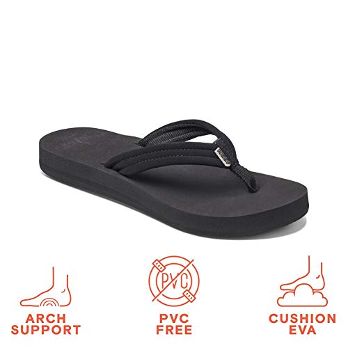 Reef Cushion Breeze, Sandalias Flip-Flop Mujer, Negro, 40 EU