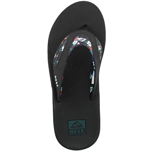 Reef Fanning Prints, Chanclas Hombre, Black Floral, 44