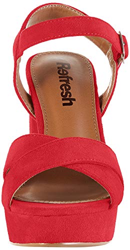 Refresh 69535.0, Zapatos con Tira de Tobillo Mujer, Rojo (Rojo Rojo), 38 EU
