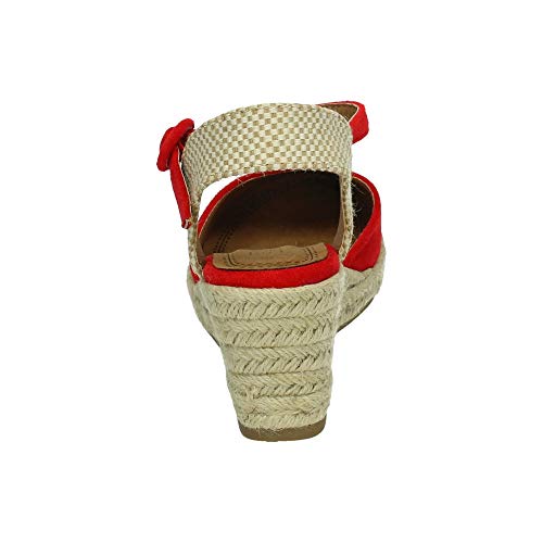 REFRESH 69569 Zapatilla con CUÑA Mujer Alpargatas Rojo 38