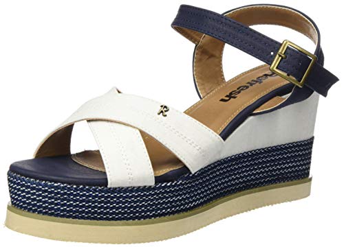 Refresh 69595.0, Sandalias con Plataforma Mujer, Blanco, 38 EU