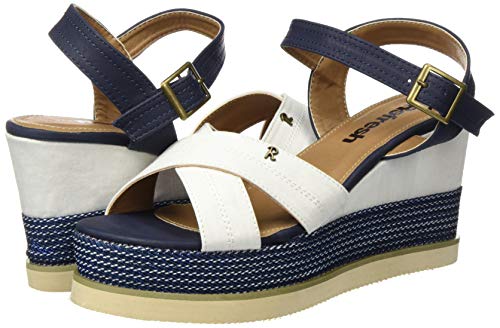 Refresh 69595.0, Sandalias con Plataforma Mujer, Blanco, 38 EU