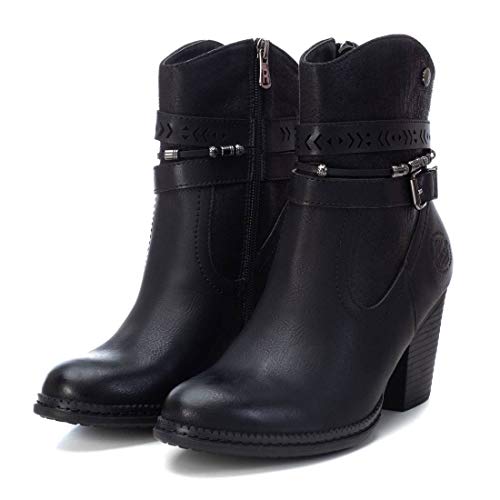 REFRESH - Botín Campera con Tacón Bajo para Mujer - Color Negro