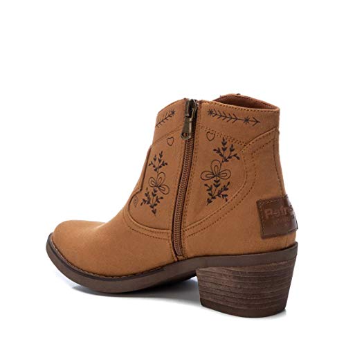 REFRESH - Botín Campera de Tela para Mujer - Color Marrón