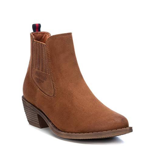 REFRESH - Botín Campera de Tela para Mujer - Color Marrón