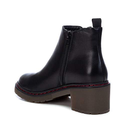 REFRESH - Botín Casual con Tacón Bajo para Mujer - Color Negro