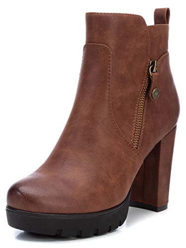 REFRESH - Botín Casual con Tacón para Mujer - Color Marrón