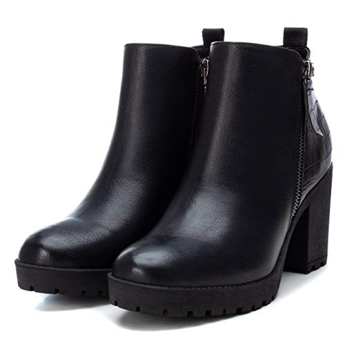 REFRESH - Botín Casual con Tacón para Mujer - Color Negro