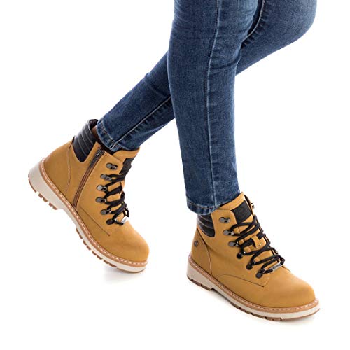 REFRESH - Botín Militar para Mujer - Color Amarillo