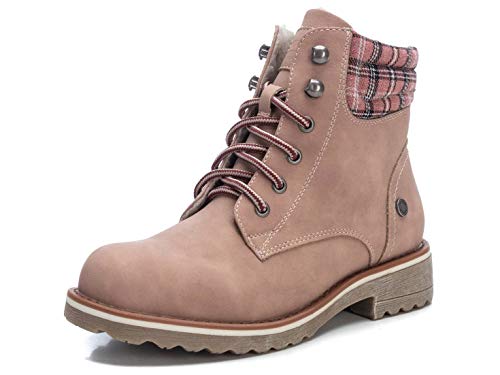 REFRESH - Botín Militar para Mujer - Color Marrón