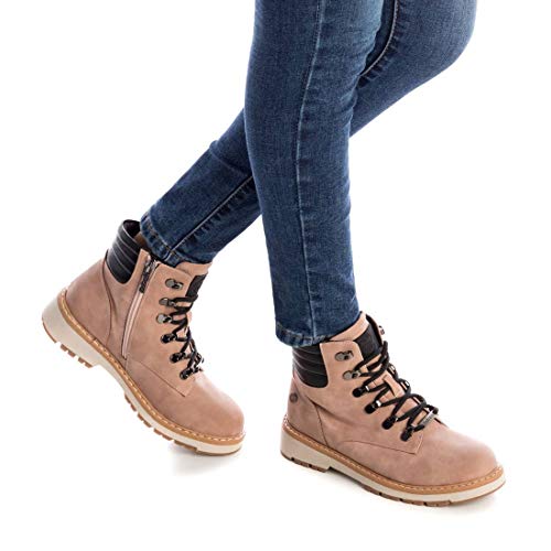 REFRESH - Botín Militar para Mujer - Color Marrón