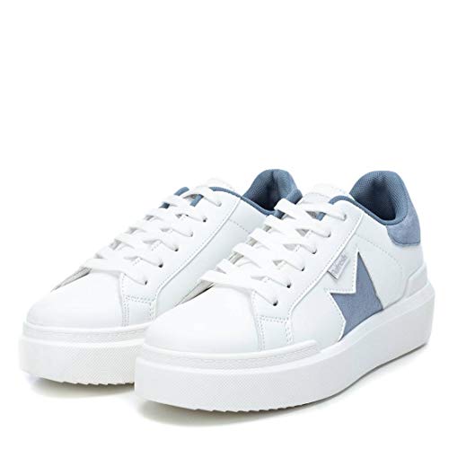 REFRESH - Zapatilla Casual para Mujer - Cierre con Cordones - Color Jeans - Talla 38