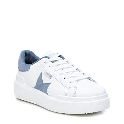 REFRESH - Zapatilla Casual para Mujer - Cierre con Cordones - Color Jeans - Talla 38