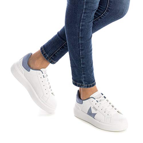 REFRESH - Zapatilla Casual para Mujer - Cierre con Cordones - Color Jeans - Talla 38