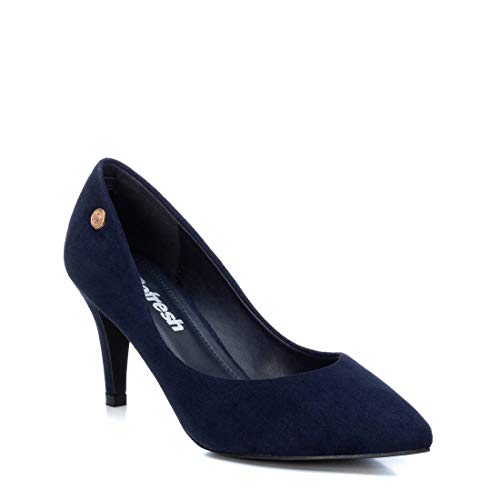 REFRESH - Zapato de salón de Antelina para Mujer - Tacón Fino 7cm - Navy - 39 EU