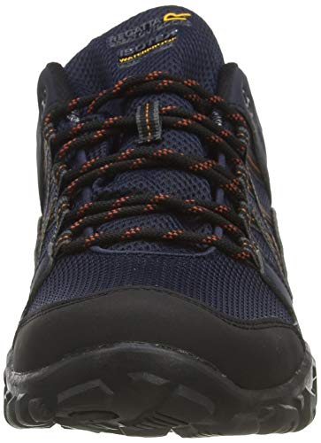 Regatta edgepoint III' Waterproof Walking Shoes, Zapatillas de Senderismo Hombre, Azul (Navy/Burnt Umbre Qfd), 45 EU