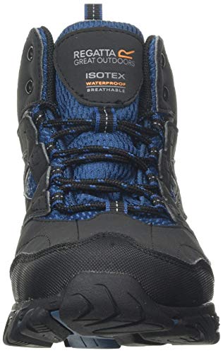 Regatta Holcombe Iep Mid' Waterproof Boots, Botas de Senderismo Mujer, Gris (Ash/Blue Opal W56), 37 EU
