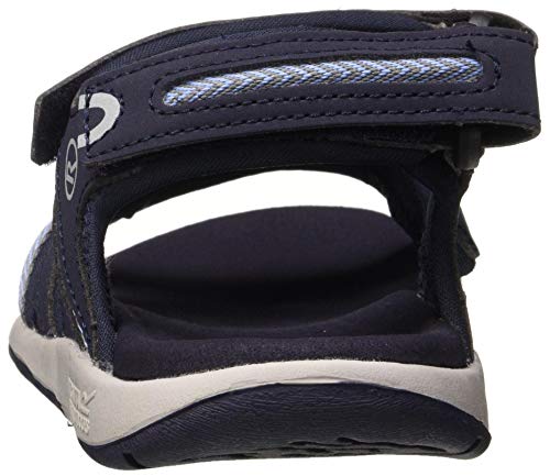 Regatta Santa Clara' Padded Backstrap Shock Absorbing Eva Footbed Rubber Outsole Sandals, Sandalias Deportivas Mujer, Cielos Azul Marino/Azul, 41 EU