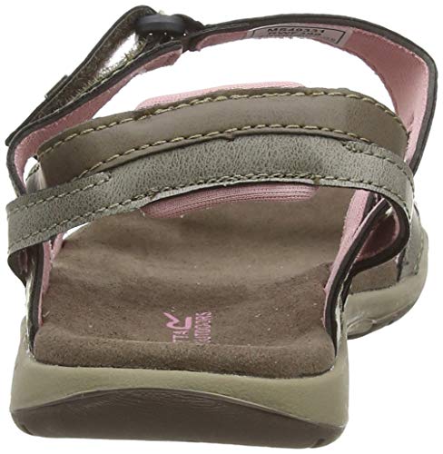Regatta Santa Cruz, Sandal Mujer, Walnut/Mellow Rose, 40 EU