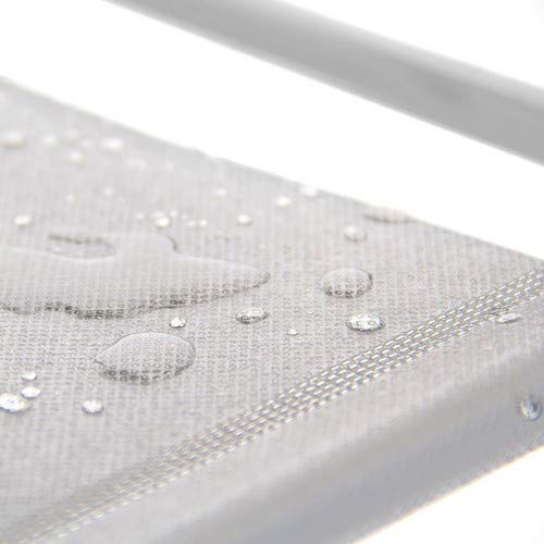 Relaxdays – Zapatero Compuesto de estructuras de Acero, Tela y Conectores de plástico con Medidas 90.5 x 87 x 29.5 cm 5 Pisos hasta 25 Pares de Zapatos, Color Blanco