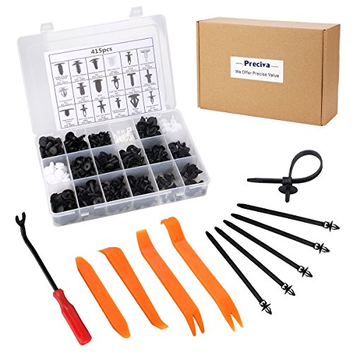 Remaches Plastico, Preciva Clips Coche para Guardabarros Coche, Plastico Panel, etc ( 415 Pcs )