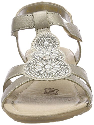 Remonte D4057, Sandalias de Talón Abierto Mujer, Plateado (Gr/Metallic 42), 41 EU